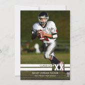 Sporty Foto Afstuderen Aankondiging zwart-wit (Voorkant)