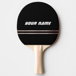 Sporty gepersonaliseerde monogrammen zwart wit tafeltennisbatje
