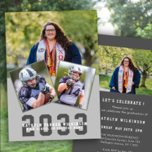 Sporty Girl Modern Bold Script 4 Foto Afstuderen