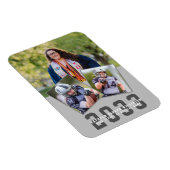 Sporty Girl Modern Bold Script Afstuderen 3 Foto Magneet (Rechterzijde)