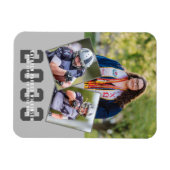 Sporty Girl Modern Bold Script Afstuderen 3 Foto Magneet (Horizontaal)