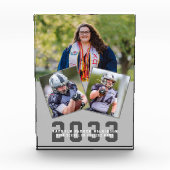 Sporty Girl Modern Bold Script Afstuderen 3 Fotoblokken (Voorkant)