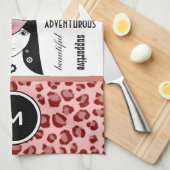 Sporty & Girly Cool Leopard Sports/Gym Towel Theedoek (Quarter Fold)