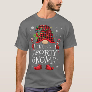 Sporty Gnome Buffalo Pset Funny kerstboom Fa T-shirt