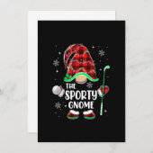 Sporty Gnome Golf Buffalo met kerstlampjes F Kaart (Voorkant / Achterkant)