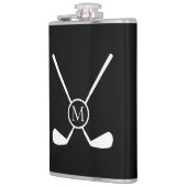 Sporty Golf Clubs Illustration White Monogram Heupfles (Links)