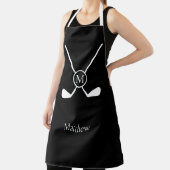 Sporty Golf Clubs Illustration White Monogram Schort (Insitu)