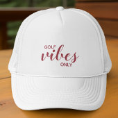 Sporty Golfer Red Golf Vibes only Golfing Quote Trucker Pet