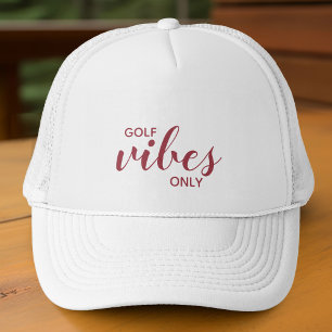 Sporty Golfer Red Golf Vibes only Golfing Quote Trucker Pet
