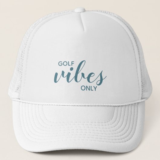 Sporty Golfer Turquoise Golf Vibes only Golfing Trucker Pet (Voorkant)