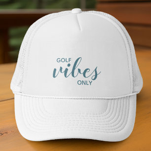 Sporty Golfer Turquoise Golf Vibes only Golfing Trucker Pet