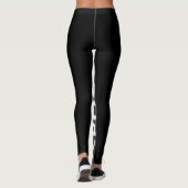 Sporty Gray Bichromatische Verticale Band Leggin Leggings (Achterkant)