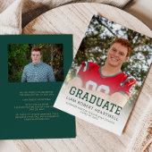 Sporty Green Gold Photo Afstudeerder aangekondigd Kaart