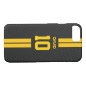 Sporty Jersey Gold Stripes iPhone 7 Hoesje (Achterkant (Horizontaal))