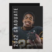 Sporty look Full Photo Afstuderen Kaart (Voorkant / Achterkant)
