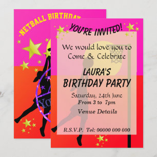 Sporty Netball Thema Kaart