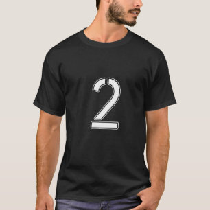 Sporty Number 2 Costume Birthday Varsity Sports T-shirt