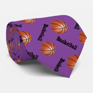 Sporty Paarse achtergrond   Basketball Stropdas