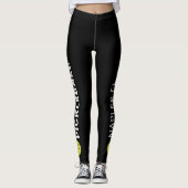 Sporty Pickleball Custom Town Team Name Black Leggings (Voorkant)