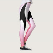 Sporty Pink Modern Technische Grafische Mode Sport Leggings (Rechts)