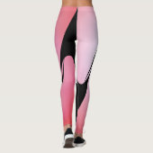 Sporty Pink Modern Technische Grafische Mode Sport Leggings (Achterkant)