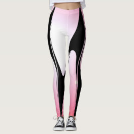 Sporty Pink Modern Technische Grafische Mode Sport Leggings