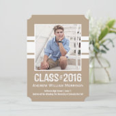 Sporty Prep Afstuderen Foto Klasse 2016 Kaart (Staand voorkant)