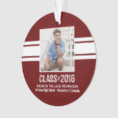 Sporty Prep Afstuderen Foto Klasse 2016 Ornament (voorkant)