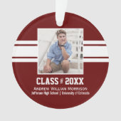 Sporty Prep Afstuderen Fotoklasse van 20XX Ornament (voorkant)