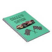 Sporty Race Car Notitieboek (Rechterzijde)