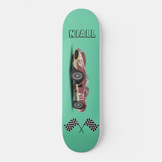 Sporty Race Car Persoonlijk Skateboard (Voorkant)