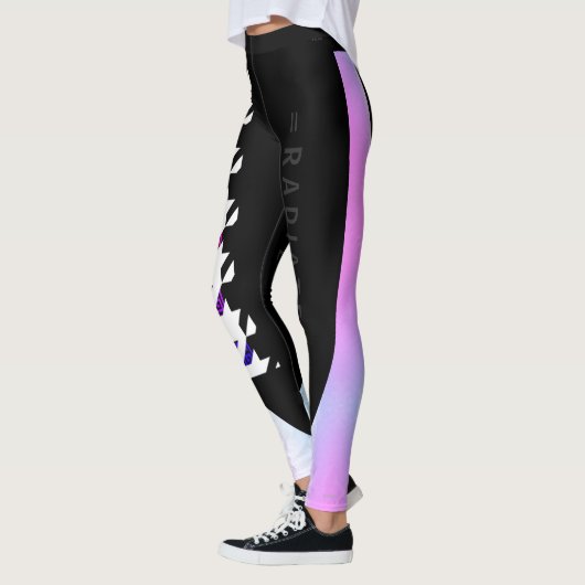 Sporty Rainbow Greek Key Houndstooth Radiate Leggings (Links)