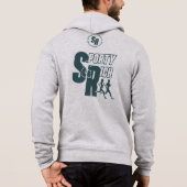 Sporty & Rich | Mannen Hoodie met volle ritssluiti (Achterkant)