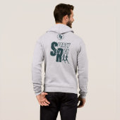 Sporty & Rich | Mannen Hoodie met volle ritssluiti (Achterkant volledig)
