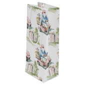 Sporty Santa - golf Wijn Cadeautas (Achterkant Gekanteld)