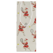 Sporty Santa - tennis Wijn Cadeautas (Achterkant)