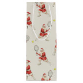 Sporty Santa - tennis Wijn Cadeautas (Voorkant)