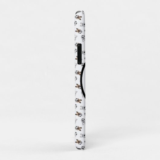 Sporty Soccer Puppies Monogramed Case-Mate iPhone Case (Achterkant/rechts)