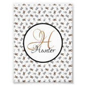 Sporty Soccer Puppies Monogramed Foto Afdruk (Voorkant)