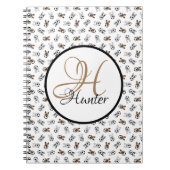 Sporty Soccer Puppies Monogramed Notitieboek (Voorkant)