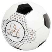 Sporty Soccer Puppies Monogramed Voetbal (Drie kwart)