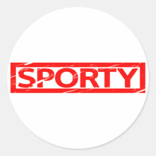 Sporty Stamp Ronde Sticker
