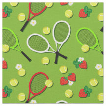 Sporty Tennis Balls en Rackets Pattern