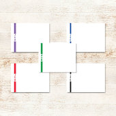 Sporty Vertical Stripes Monogram Groen Wit Mannen Notitiekaartje