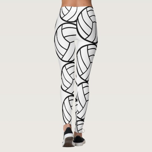 Sporty Volleyball Pattern Leggings (Achterkant)