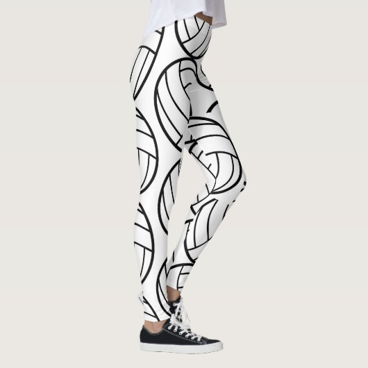 Sporty Volleyball Pattern Leggings (Rechts)