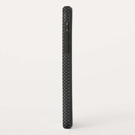 Sporty Yellow Racing Stripes Carbon Fibre Style Case-Mate iPhone Case (Achterkant/links)