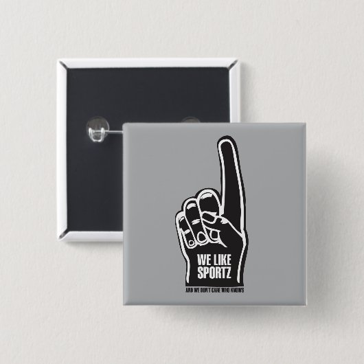 Sportz 2 vierkante button 5,1 cm (Voorkant /achterkant)