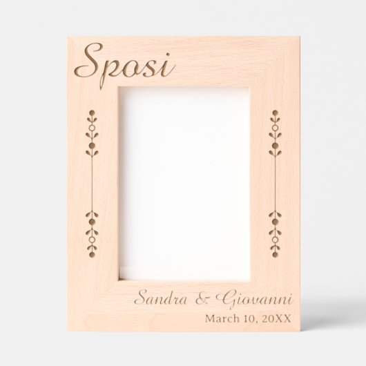 Sposi Personalized Gegraveerde Lijstjes (Voorkant)