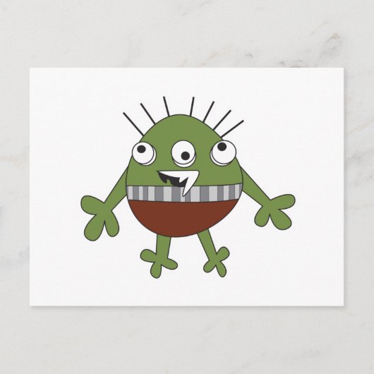 spot de gekke groene monster briefkaart (Voorkant)